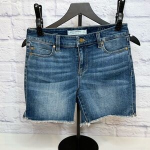 Liverpool Blue Denim Frayed Shorts Sz 2/26